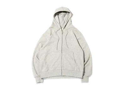 atmos pink Logo Embroidery Big Zip Hoodie "Gray"