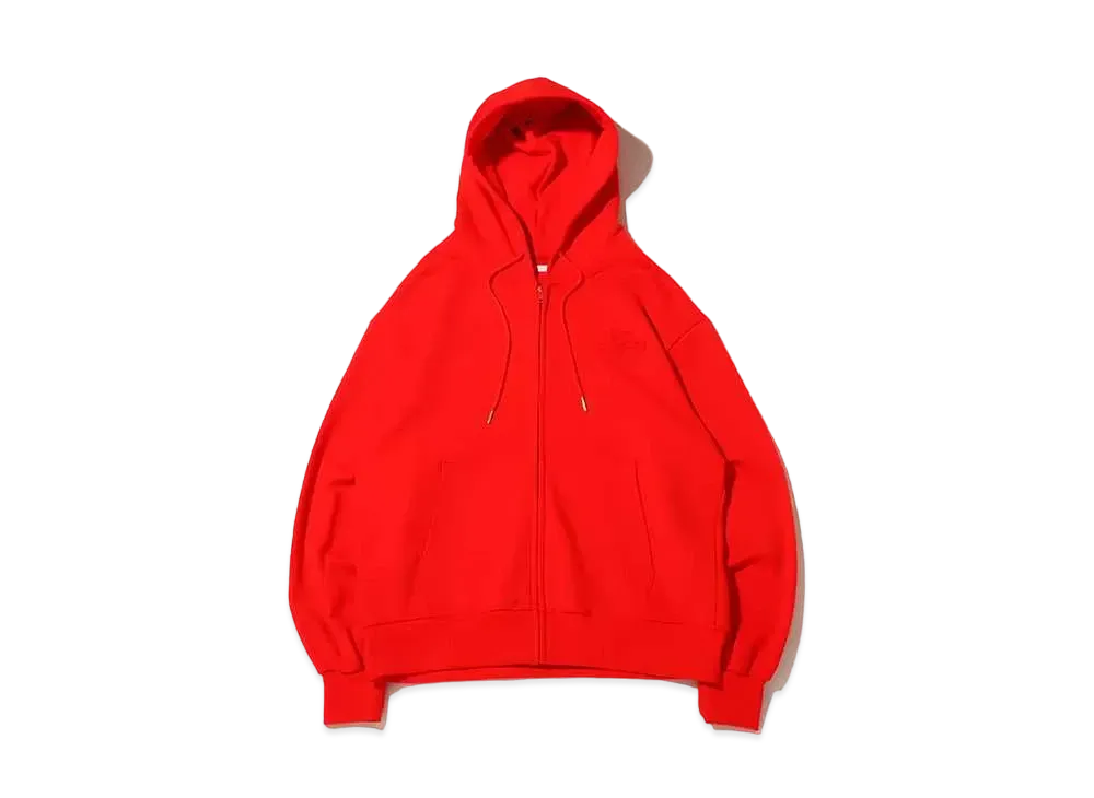 atmos pink Logo Embroidery Big Zip Hoodie "Red"