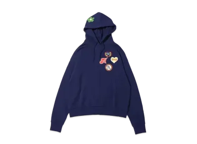atmos pink Patch Big Hoodie "Navy"