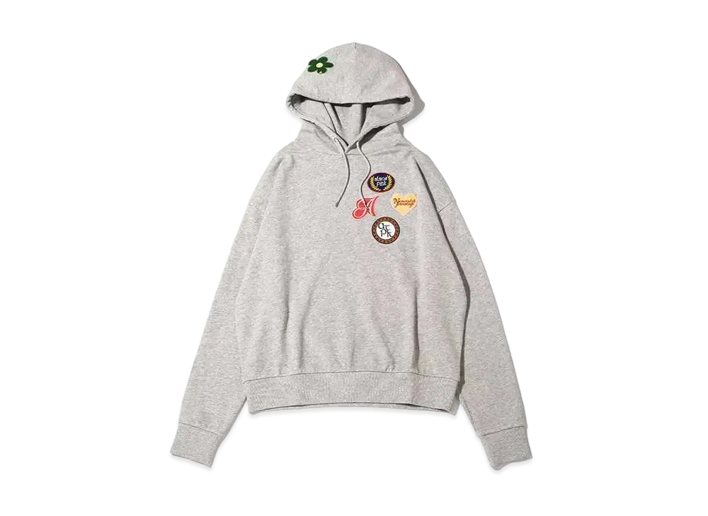 atmos pink Patch Big Hoodie "Gray"