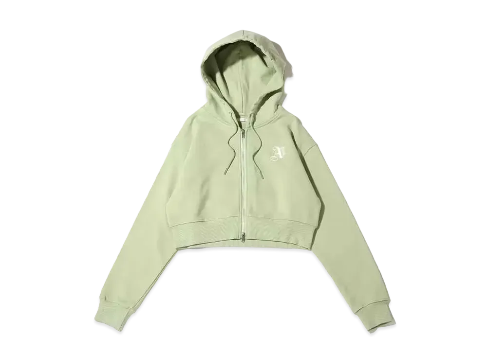 atmos pink Logo Embroidery Short Zip Hoodie "Mint"