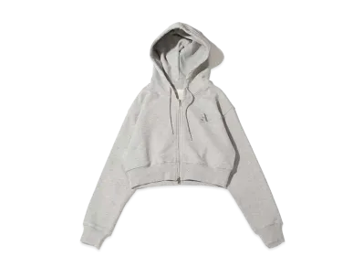 atmos pink Logo Embroidery Short Zip Hoodie "Gray"