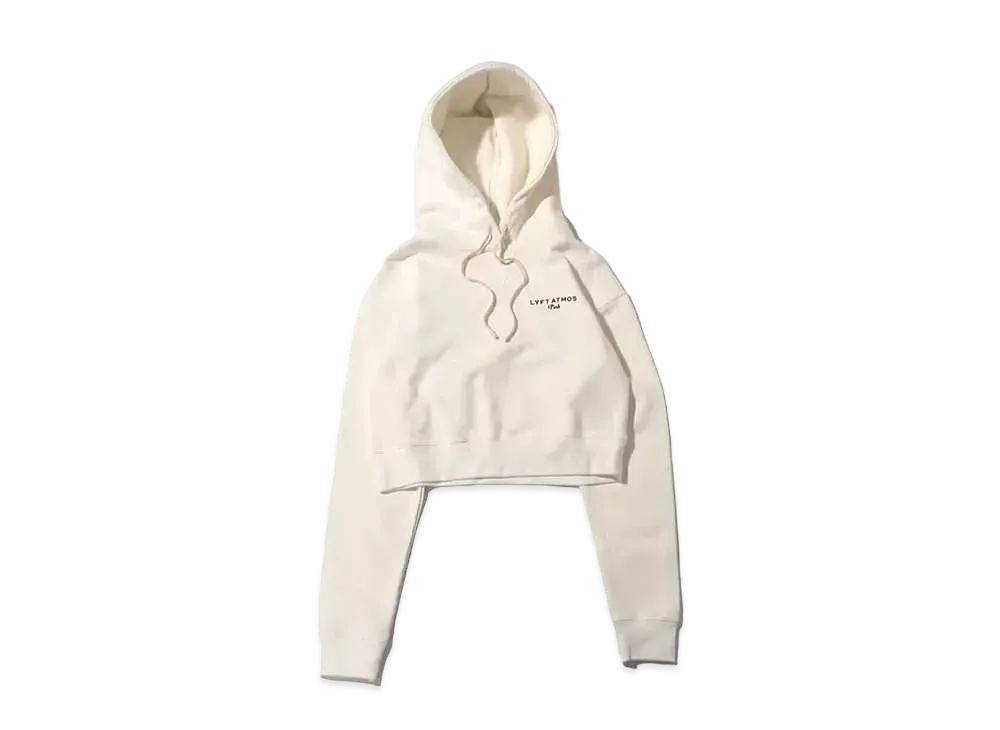 atmos pink x Lift Short Length Logo Hoodie "White"