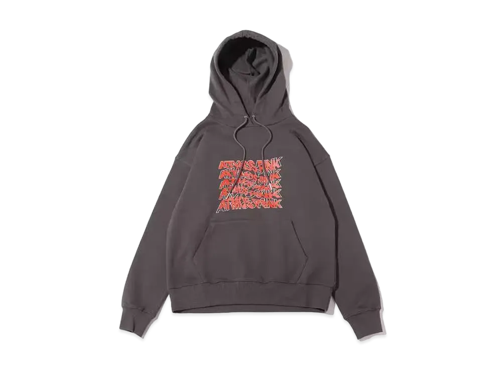 atmos pink Graphic Logo Hoodie "Gray"