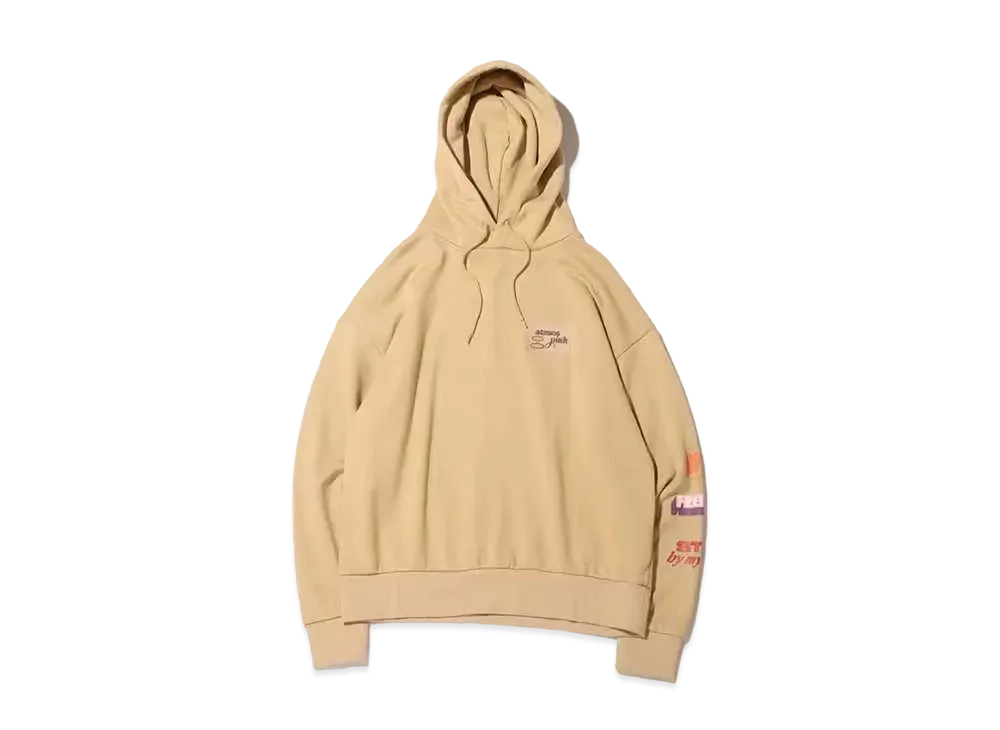 atmos pink Graphic Print Hoodie "Beige"