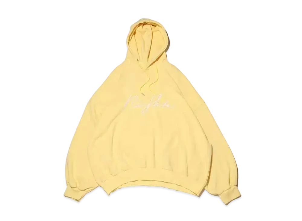 atmos pink Riehata Embroidered Logo Hoodie "Yellow"