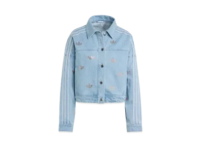 adidas Denim Rhinestone Jacket "Clear Blue"