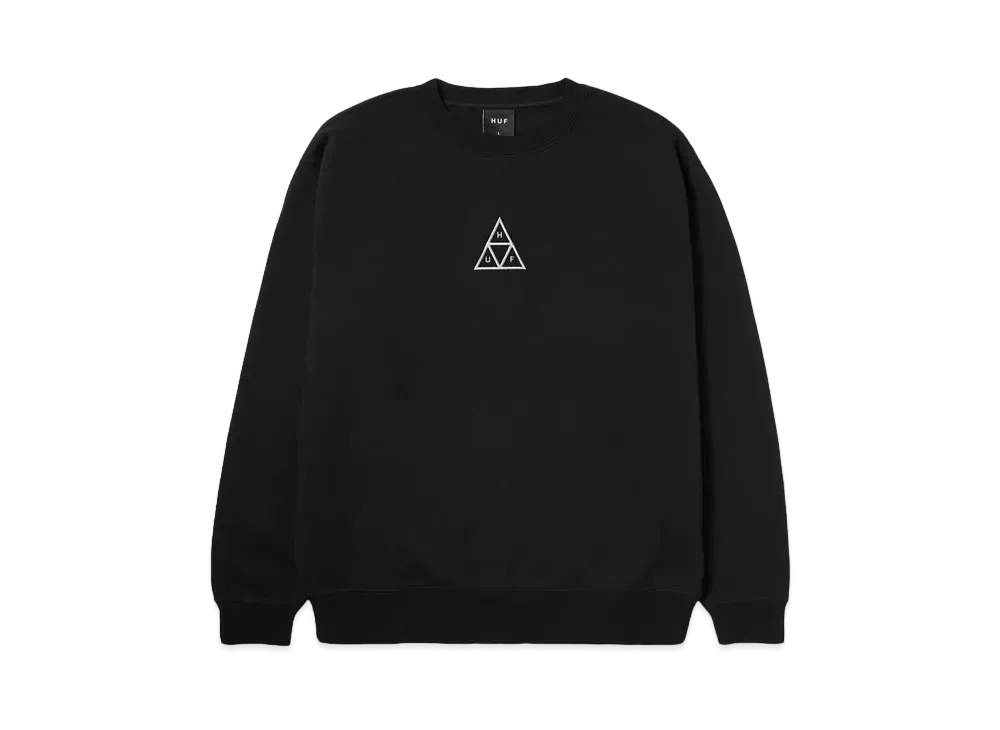 HUF Set Triple Triangle Crewneck "Black"