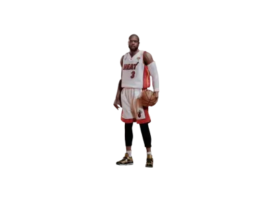 ENTERBAY 1/6 REAL MASTERPIECE NBA COLLECTION: DWYANE WADE ACTION FIGURE(ONLINE EXCLUSIVE NANO-SWEAT EDITION) "MULTI"