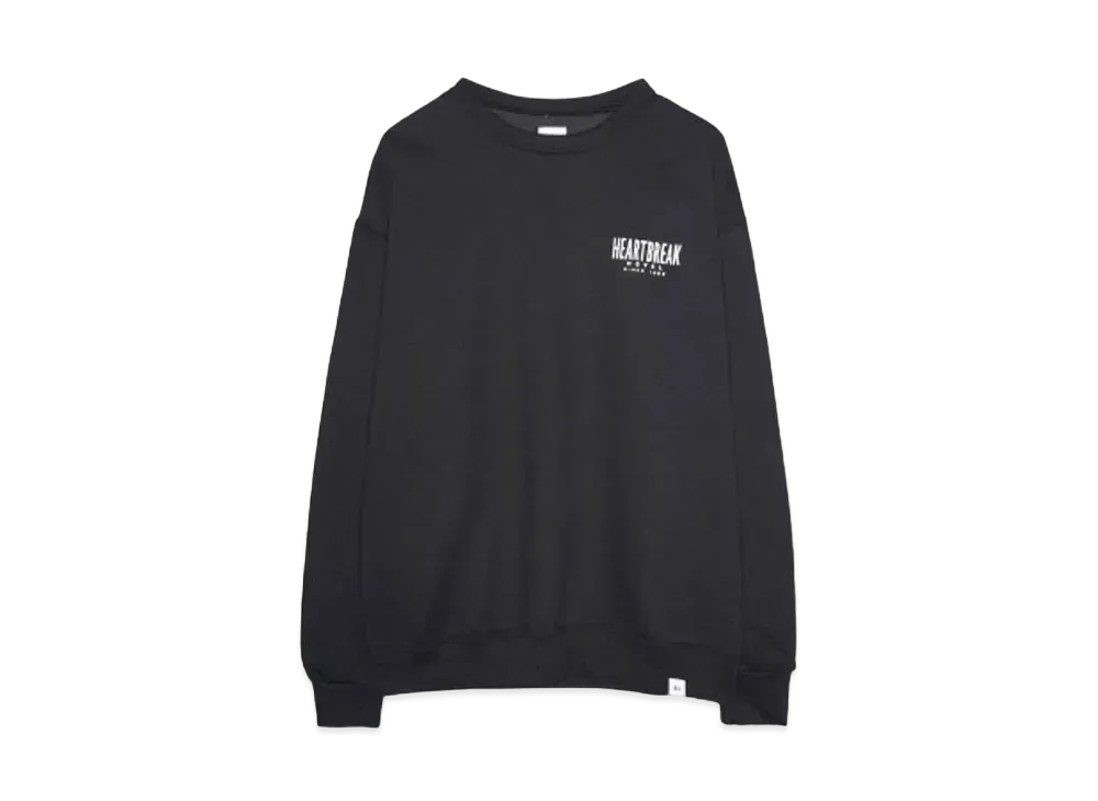 Bedwin & the heartbreakers L/S PRINTED C-NECK SWEAT "HAWKE" "BLACK"