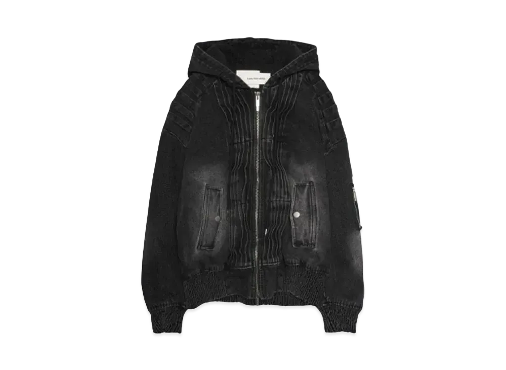 Feng Chen Wang DENIM FOLDING OVERSIZED JACKET "BLACK"