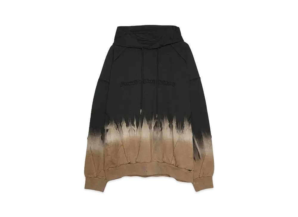 Feng Chen Wang TIE-DYE HOODIE "BLACK/KHAKI"