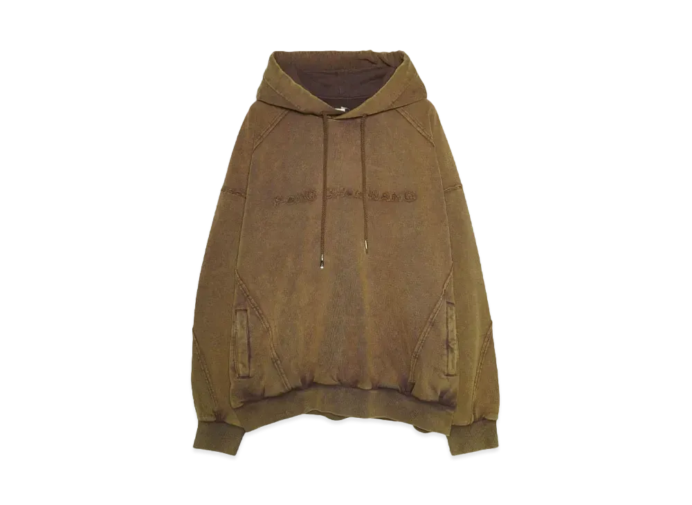 Feng Chen Wang BROWN WASHED HOODIE "BROWN"