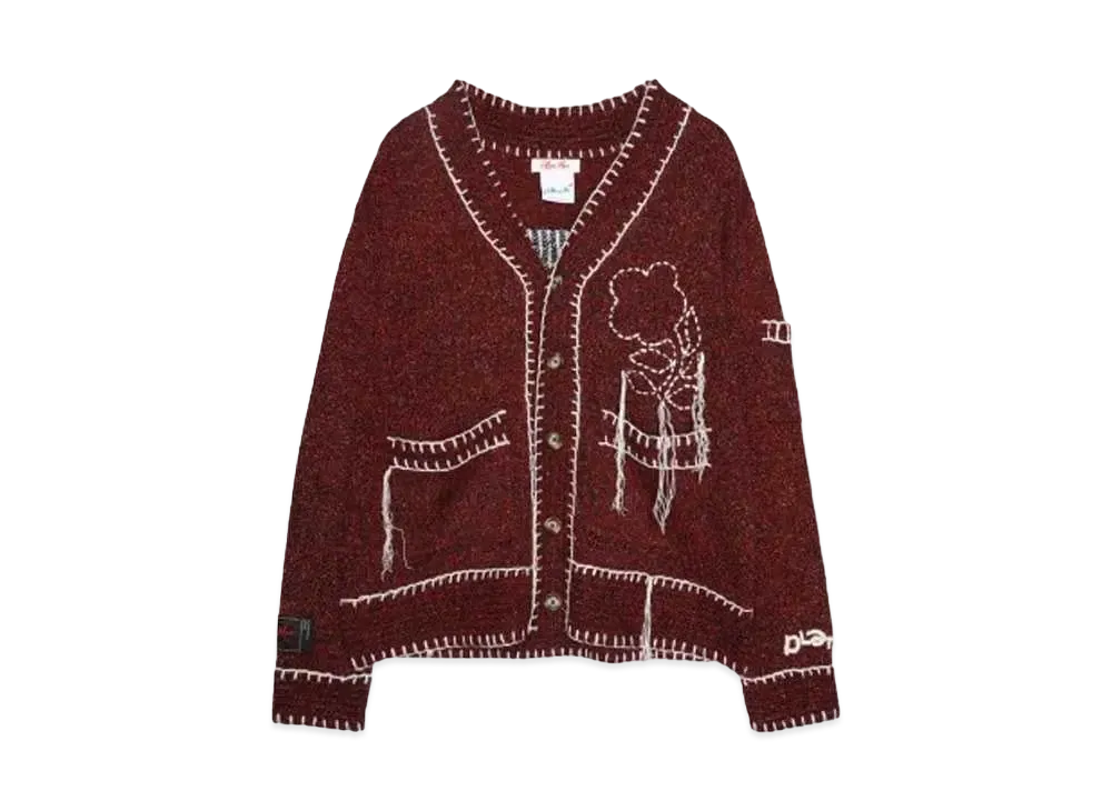 SYUMAN. xSYU.Man floral cardeigan "Burgundy"