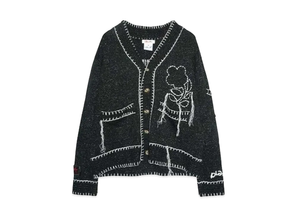 SYUMAN. xSYU.Man floral cardeigan "BLACK"