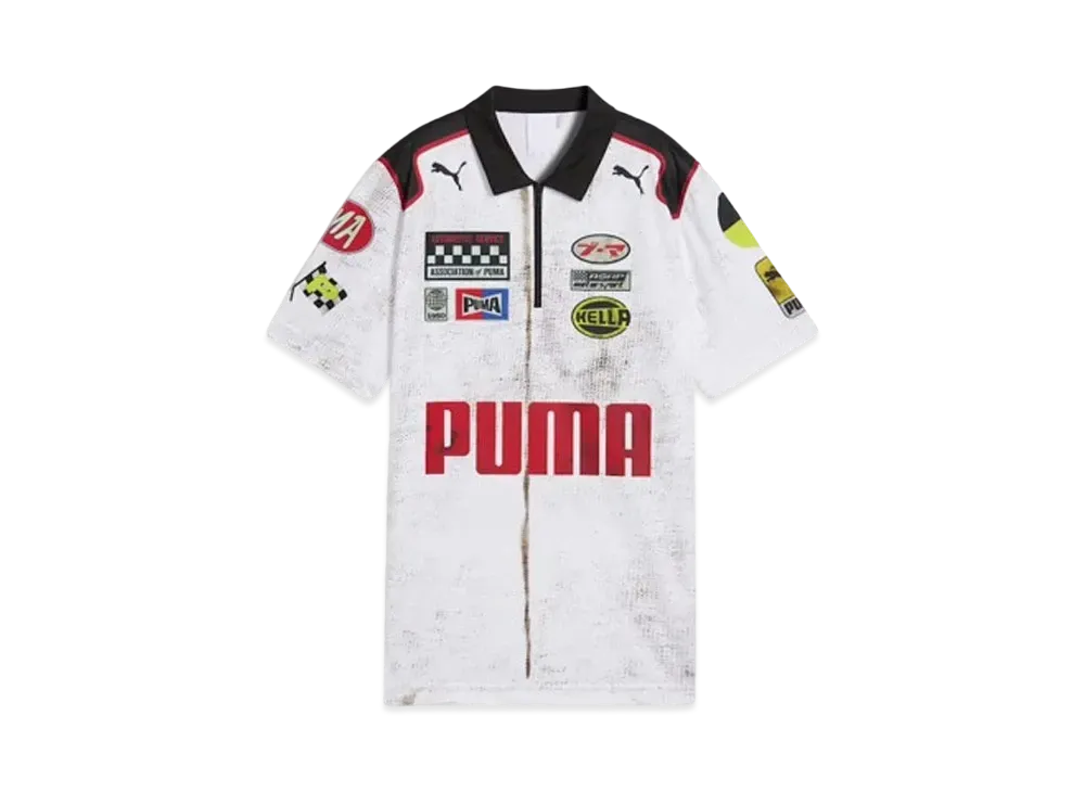 PUMA x A$AP ROCKY Men's Zip Short Sleeve Polo Shirt "Puma White"