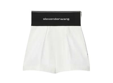 Alexander Wang Cotton Safari Shorts "White"