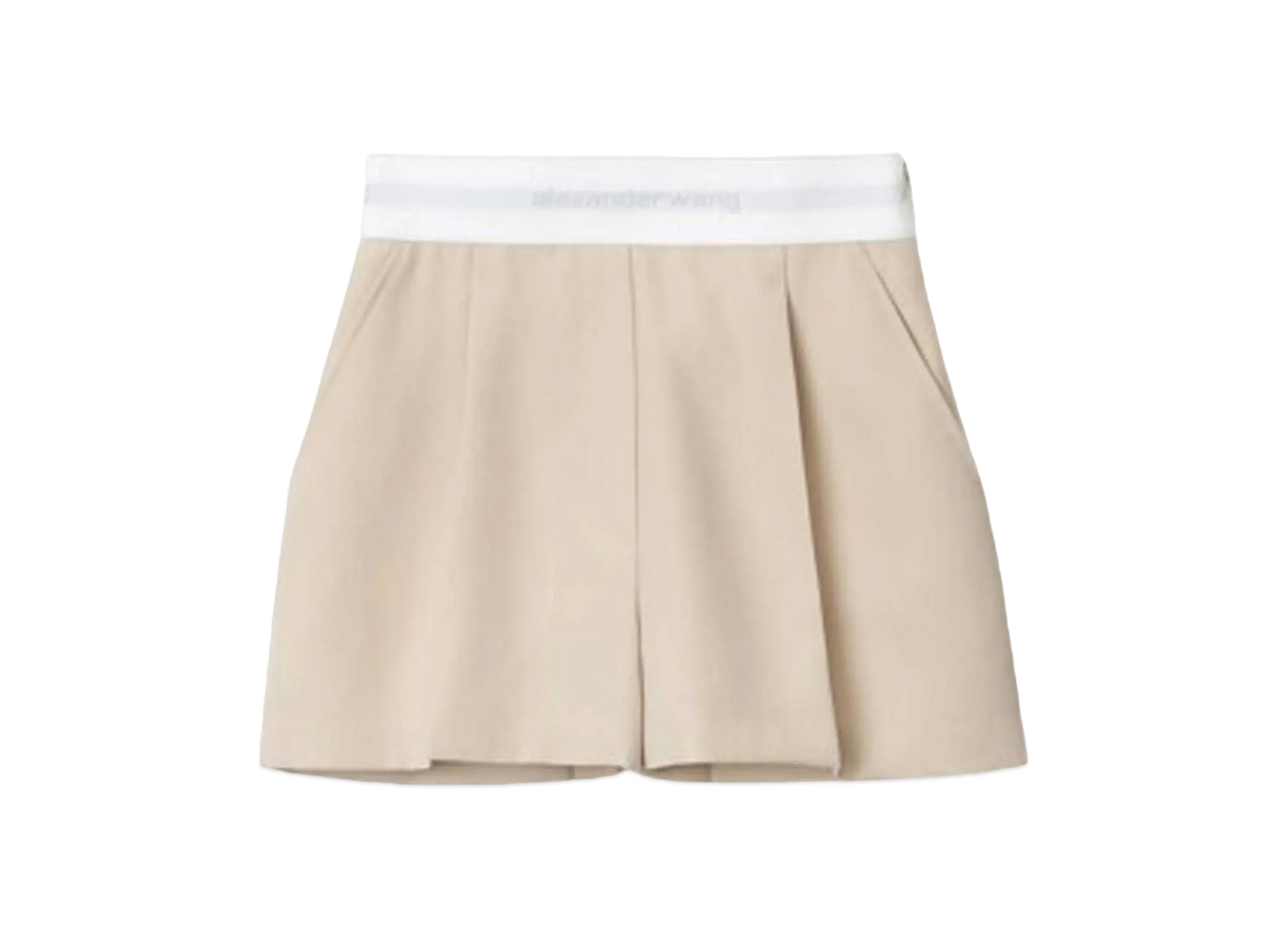 Alexander Wang Wool Tailoring Pleats Shorts "Feather"