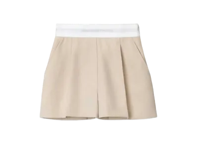 Alexander Wang Wool Tailoring Pleats Shorts "Feather"