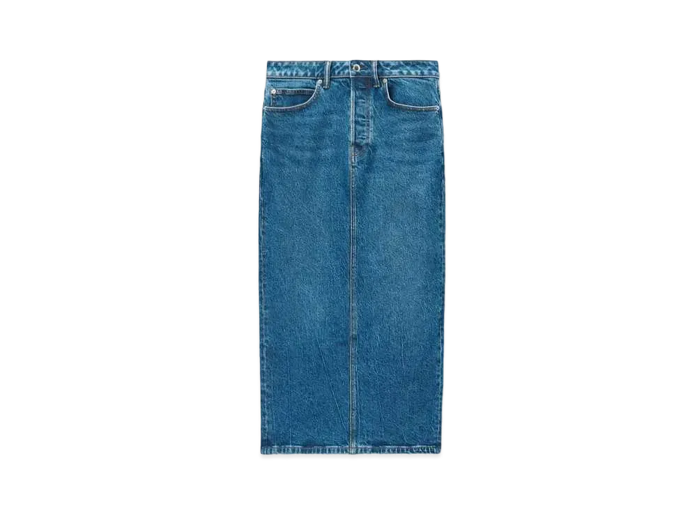 Alexander Wang Comfort Stretch Denim Pencil Skirt "Deep Blue"