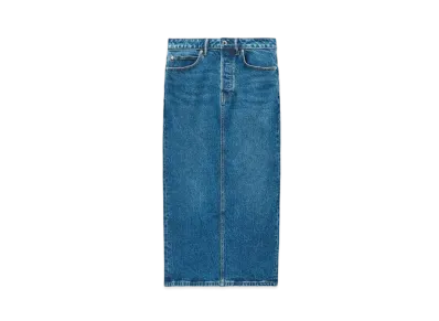 Alexander Wang Comfort Stretch Denim Pencil Skirt "Deep Blue"