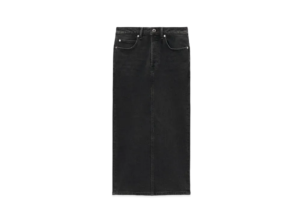 Alexander Wang Comfort Stretch Denim Pencil Skirt "Gray Aged"