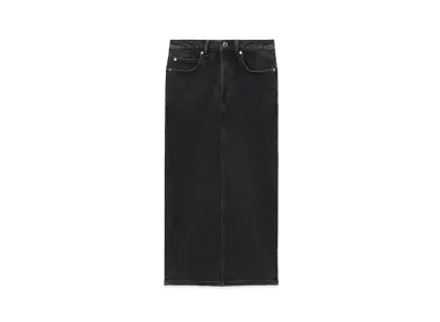 Alexander Wang Comfort Stretch Denim Pencil Skirt "Gray Aged"