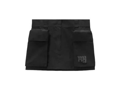 Alexander Wang Oversize Pocket Cargo Mini Skirt "Black"