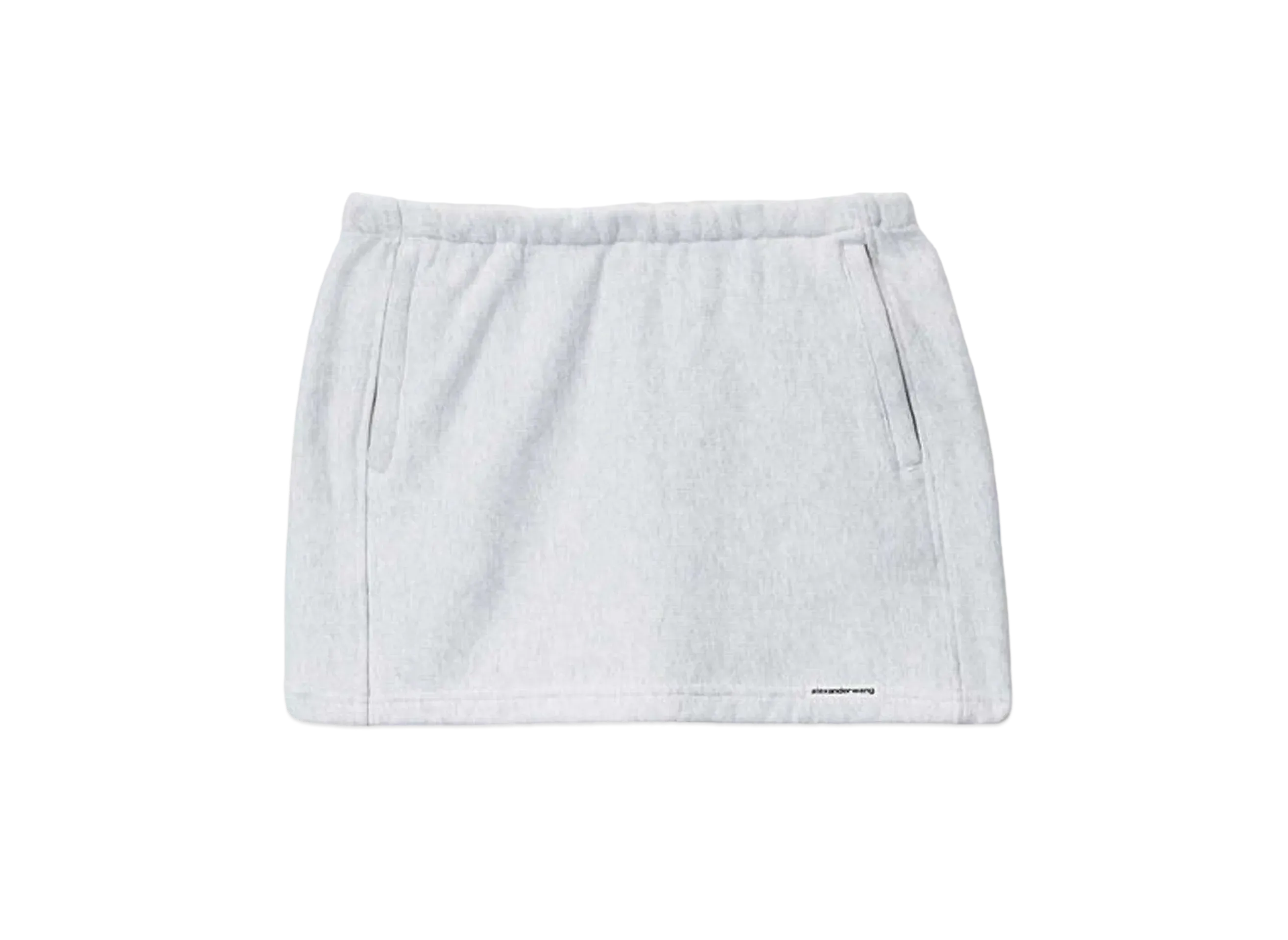 Alexander Wang Classic Cotton Terry Mini Skirt "Light Heather Gray"