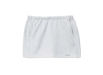 Alexander Wang Classic Cotton Terry Mini Skirt "Light Heather Gray"
