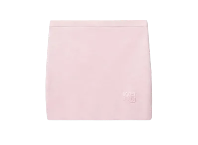 Alexander Wang Emboss Logo Chenille Mini Skirt "Light Pink"