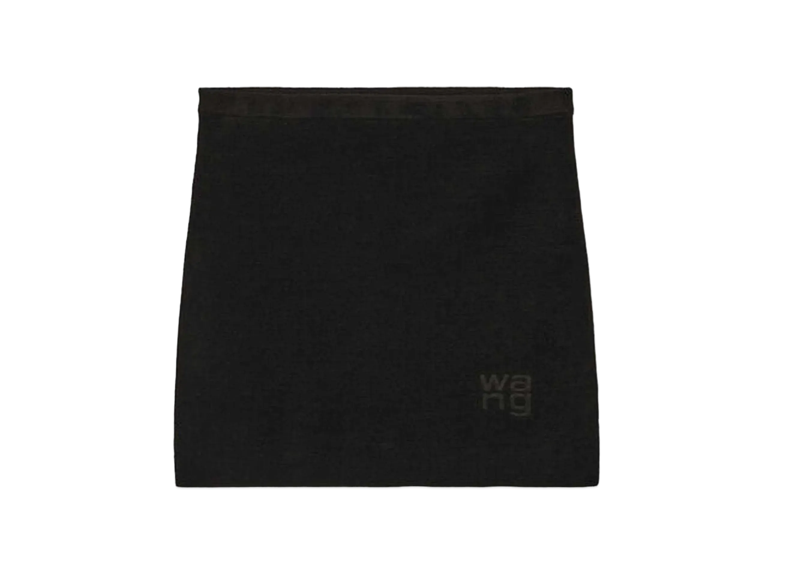 Alexander Wang Emboss Logo Chenille Mini Skirt "Black"