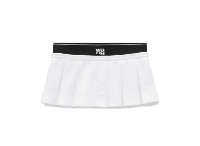Alexander Wang Logo Cheerleader Mini Skirt "White"