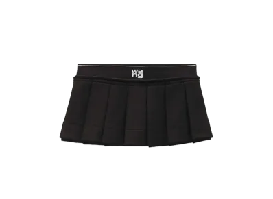 Alexander Wang Logo Cheerleader Mini Skirt "Black"