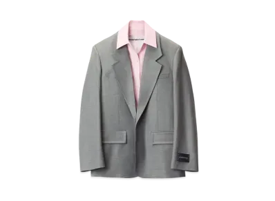 Alexander Wang Prestyle Dickie Oversize Jacket "Light Heather Gray"