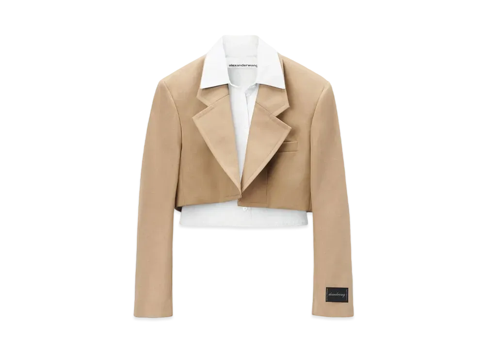 Alexander Wang Prestyle Dickie Cropped Blazer "Chino"