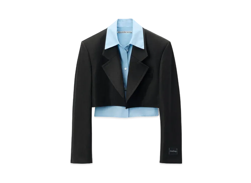 Alexander Wang Prestyle Dickie Cropped Blazer "Black"