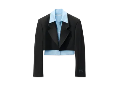 Alexander Wang Prestyle Dickie Cropped Blazer "Black"