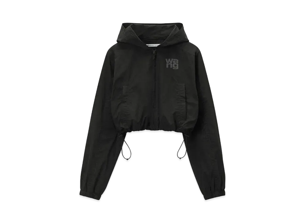 Alexander Wang Logo Cropped Bomber Jacket "Black"