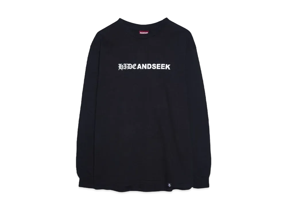 Hide and Seek HIDE L/S Tee "BLACK"