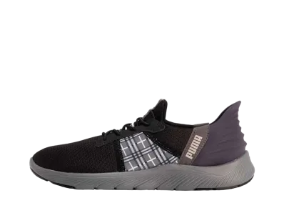Puma Women's Softride Remi Ease In Checker "Puma Black/Galactic Gray"