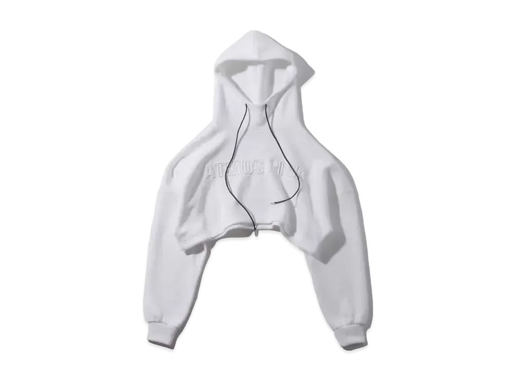 atmos pink Embossed Hoodie "White"