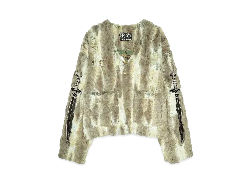 THUG CLUB JINDO MIX Fur Jacket "BEIGE"