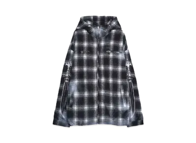 THUG CLUB Arab Sword Flannel Zip-up "BLACK"