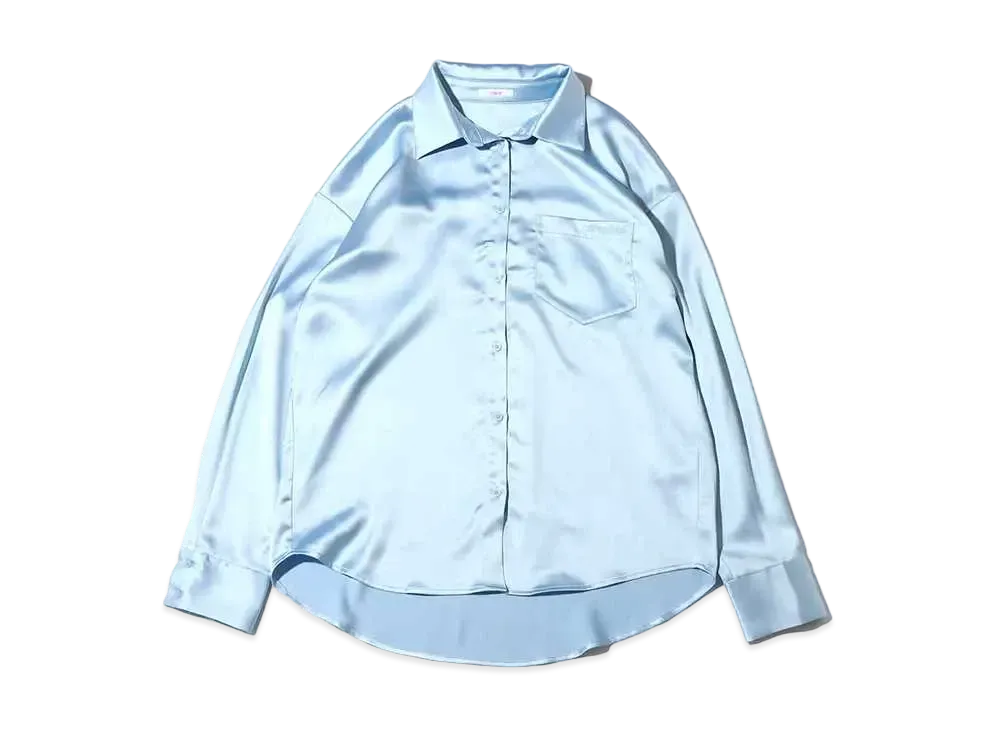 atmos pink Satin Collar Shirt "Sax"