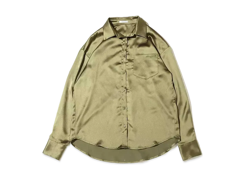 atmos pink Satin Collar Shirt "Khaki"