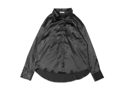 atmos pink Satin Collar Shirt "Black"