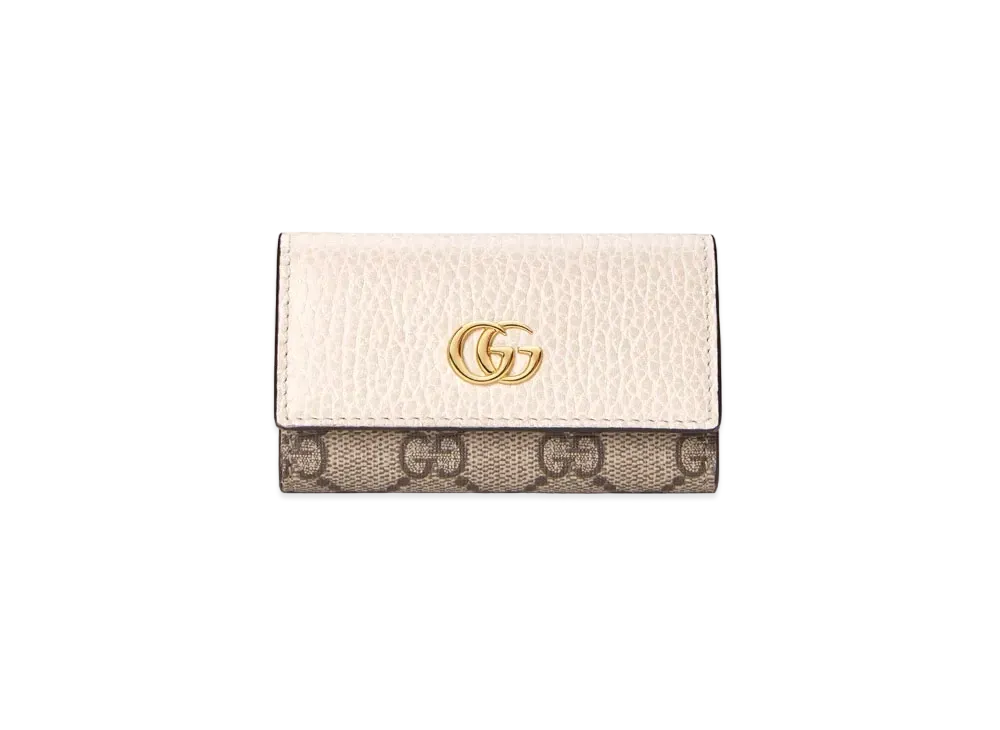 GUCCI GG Marmont Leather Key Case "White"