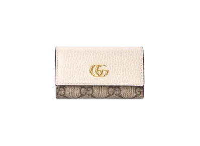 GUCCI GG Marmont Leather Key Case "White"