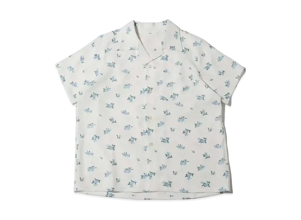 atmos pink Small Floral Pattern Kaikin Shirt "White"